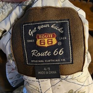 Route 66 Kids Jacket - Cream and Brown